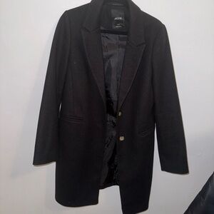 Black Trench Mid-Length Coat